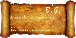 Budaházi Gajána névjegykártya